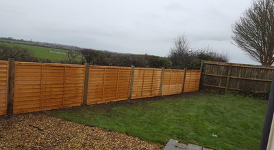 New timber fencing closeup.